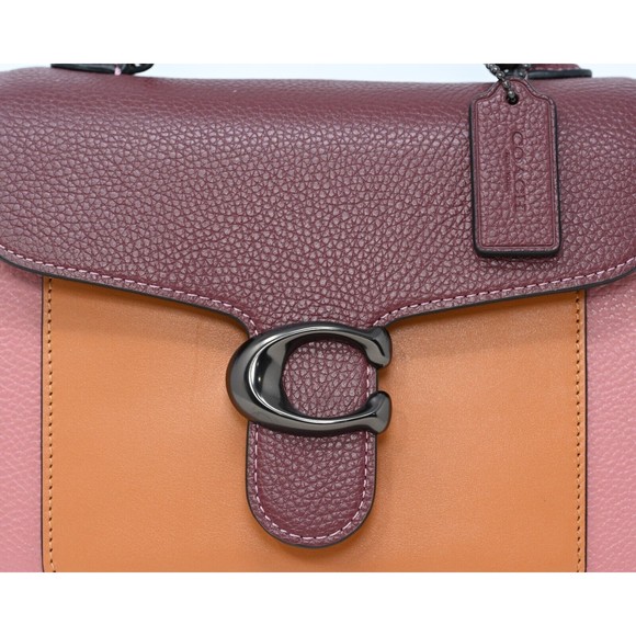 COACH TABBY 20 Top Handle Crossbody Vintage Pink Colorblock Leather 635 NWT $395 - Picture 8 of 12